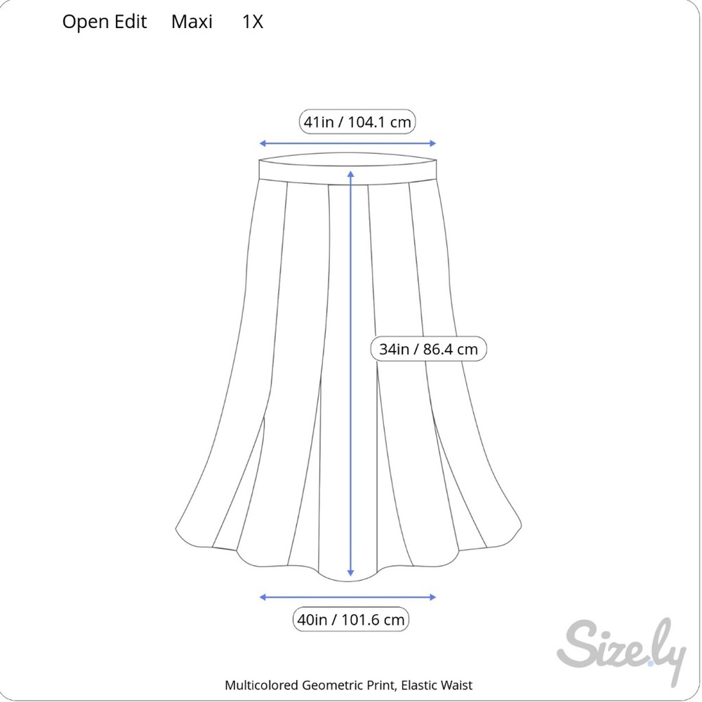 Nwot Open Edit Multicolored Midi Skirt - image 6